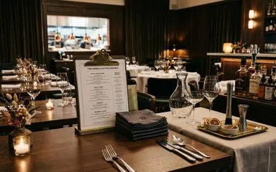 Crafted cocktail paired with a fine dining small plate